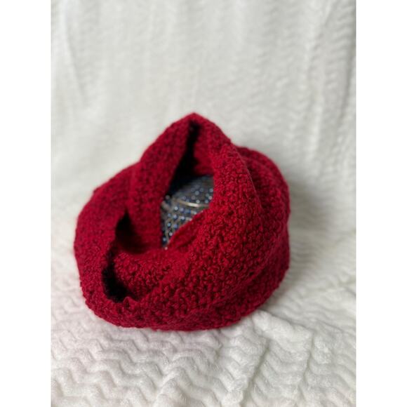 Solid Crochet Infinity Scarf/ Loop Scarf/ Cowl Scarf/ Handmade Scarf - Picture 7 of 9